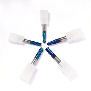 Nano Blue Nose <strong>End</strong> <strong>Mill</strong> HRC65 <strong>End</strong> <strong>Mill</strong> 4 Flutes <strong>Tungsten</strong> Carbide Flat Ball Nose <strong>End</strong> <strong>Mill</strong> in Stock - Product Image 5