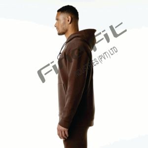 Sudaderas con Capucha para Hombre de Alta Calidad, Mezcla de Algodón Grueso y Felpa, Ropa Urbana de Invierno, Diseño Personalizado con Línea Negra - Product Image 4