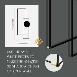 Arte de pared negro Natural clásico, venta al por mayor, arte colgante de pared hecho a mano de alta calidad, decoración colgante de pared de Color negro para comedor - Product Image 6