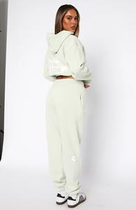 Ensemble de survêtement long brodé uni pour femme, 2 pièces, hiver - Product Image 4