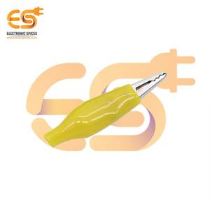 Pince crocodile jaune isolée de 40mm pour camp d'essai - Product Image 3