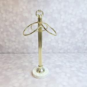 Traditional brass <b>towel</b> stand crafted for classic homes bringing elegance to everyday routines with durable build quality - Product Image 1