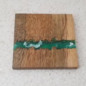 Posavasos de madera ecológicos hechos a mano modernos para bebidas y velas para vidrio, esteras y almohadillas - Product Image 2