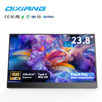 Monitor Portátil de 23.8 Pulgadas IPS 1080P FHD 250cd/m2 Tipo-C Mini HD Plug and Play Pantalla Externa para Laptop, Escritorio, Hogar y Oficina