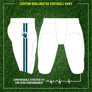Wholesale Custom Sublimation Breathable Anti-Bacterial Quick Dry American Football Uniform Jerseys <b>Pants</b> Sets for School College - Product Image 4