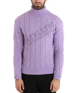 Venta directa de fábrica, jersey de cuello redondo, suéter de cuello alto, suéteres de punto para hombre, precio al por mayor, transpirable, nuevo estilo de moda - Product Image 1