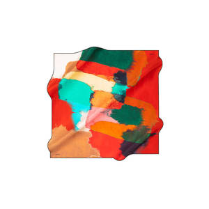 Luxury Digital Print <b>Silk</b> Crepe Satin <b>Scarf</b> 90x90 - Product Image 1