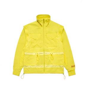   Chaqueta de Trabajo con Cierre, Cuello Alto, Capucha, Impermeable, Recubierta de Cuero y Spandex para Otoño - Product Image 1