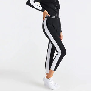 Pantalon de survêtement évasé pour femme en mélange coton/polyester de haute qualité, streetwear d'hiver, anti-boulochage, coupe confortable, taille élastique, longueur complète - Product Image 5