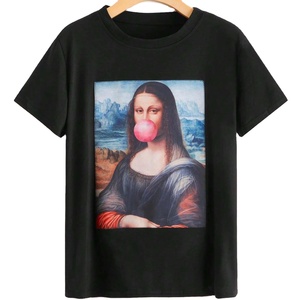 Hot Sale Plus Size Stylish Short Sleeve Slim Fit Casual Women's T Shirts Custom Design <b>Printed</b> T Shirt for Women - Product Image 1