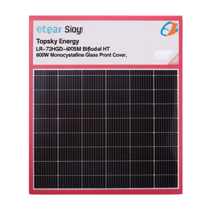 Topsky Energy LR7-72HGD-605M Bifacial HJT <b>Solar</b> <b>Panel</b> <b>600W</b> Monocrystalline Glass Front Cover - Product Image 2
