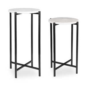 Juego de 2 mesas laterales personalizables de vidrio de metal ecológicas modernas, muebles para el hogar, decoración para sala de estar - Product Image 5