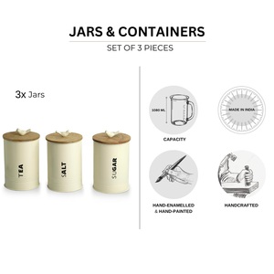 Pot en métal chic avec couvercle sécurisé Durable pour décor élégant de maison et de cuisine pour le stockage des aliments secs pour l'approvisionnement en vrac. - Product Image 3