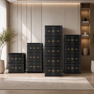 Nandos Smartbox 2 Stack Black, una elegante y funcional solución de almacenamiento en armario/guardarropa de plástico para cualquier propósito. - Product Image 3