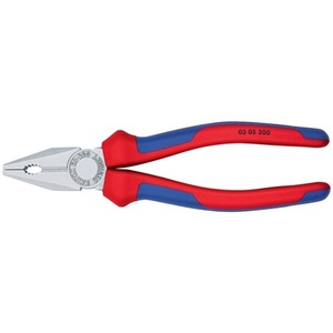 Pince combinée KNIPEX 200 mm avec poignées multi-composants chromées pour la pêche - Product Image 4