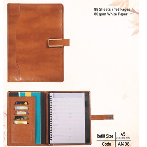 Carnet personnalisé A5 à couverture souple en cuir PU fait à la main fournitures de bureau d'affaires et scolaires avec logo Journal Maker - Product Image 2