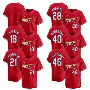 Camiseta de Béisbol Personalizada de Talla Grande del St. Louis City Connect 2025 con Logotipos Bordados en Rojo, Uniformes Cosidos - Product Image 1