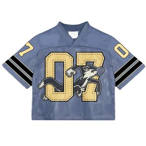 Camiseta de fútbol de malla corta de secado rápido para hombre, camisetas deportivas atléticas con estampado de números de tela transpirable de gran tamaño - Product Image 3