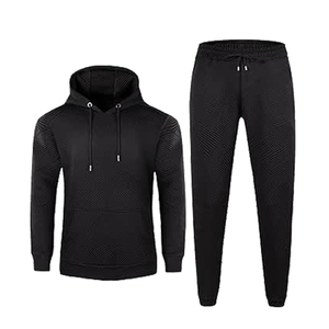Custom Logo Printed Breathable Plus Size Men's High Quality 100% Cotton Fleece Joggers Hoodies Sets Casual <b>Tracksuits</b> for Winter - Product Image 1