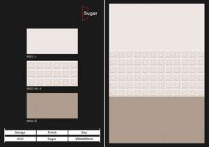 Carreaux muraux en céramique 300x600mm, élégance intérieure, pour salle de bain et cuisine, finition brillante ou mate, texture effet sucre, design mural intérieur luxueux. - Product Image 4