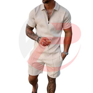 Traje de gimnasio de chándal de camisa corta de alta calidad disponible con su logotipo personalizado e impresión personalizada - Product Image 1