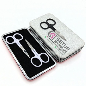 Ciseaux à ongles droits en acier inoxydable à pointe affûtée, vente en gros, option logo personnalisé, plusieurs couleurs disponibles pour usage esthétique - Product Image 1