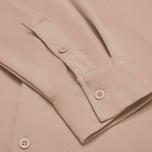 Camisa de Vestir Personalizada de Manga Larga Transpirable para Hombre, Primavera 2025, 100% Algodón, Color Puro, Estilo Casual de Negocios, Corte Ajustado - Product Image 4