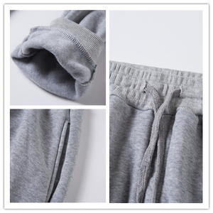2025 Casual Top Bottom 2-Piece Set Custom Screen Printed Long Cotton <b>Polyester</b> <b>Hoodie</b> Tracksuit Wholesale Men Winter Season - Product Image 3