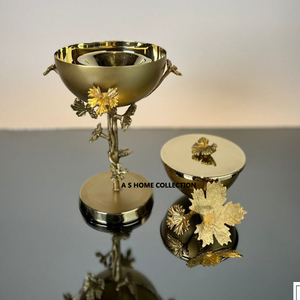 Último diseño decorativo de Lamborghini cuenco y quemador de metal dorado - Product Image 2