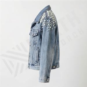Veste en jean pour femme à prix avantageux, couleur personnalisée, boutons sur le devant, design élégant, parfait pour le quotidien, décontracté, mode streetwear, vêtement - Product Image 3