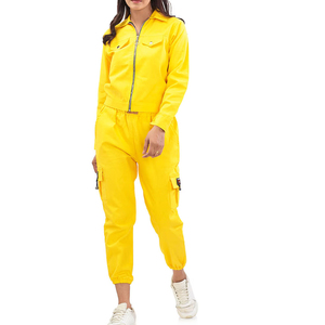 Conjunto Deportivo para Mujer al por Mayor, Nuevo, de Primera Calidad, Diseño Liso, 100% Algodón, Sudadera con Capucha y Pantalones Deportivos - Product Image 1