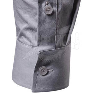 Camisas de vestir de verano de alta calidad para hombre, diseño de logotipo personalizado, transpirable, 100% algodón, patrón sólido, servicio OEM de punto - Product Image 6