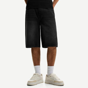 High Quality Heavyweight 100% Cotton Puff Printing Streetwear Casual <b>Men's</b> Sweatpants Denim <b>Shorts</b> for <b>Men</b> - Product Image 5