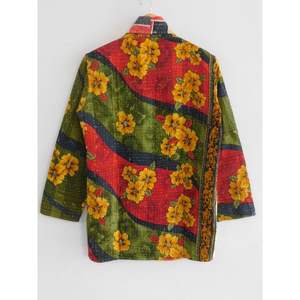 Ndian-Chaqueta de algodón estilo vintage para mujer, abrigo con estampado floral, partywear - Product Image 5