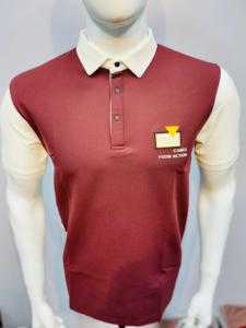 Rib de algodón 100% elegante para hombre para Camiseta con manga de contraste para el cuello ropa informal transpirable y de secado rápido - Product Image 4