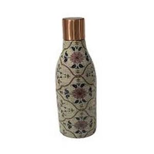 <b>Customised</b> Packing Low MOQ Modern Copper Metal Enamel Printed Luxury <b>Water</b> <b>Bottle</b> Thermal Insulation 0-6 Hours Eco-Friendly - Product Image 5