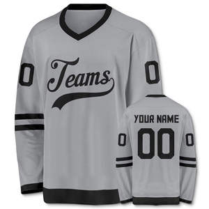 Service OEM en gros, maillot de hockey sur glace personnalisé avec logo, 100% coton, couleur personnalisée, design respirant à séchage rapide, vêtements d'équipe pour adultes - Product Image 3