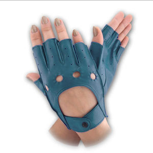 NEW 2025 Wholesale Half Finger Protection Non-slip <b>GLOVES</b> City Driving <b>Fingerless</b> Leather <b>Gloves</b> for Unisex - Product Image 2