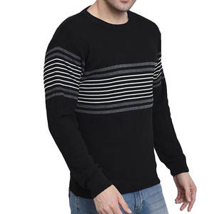 2025 nouveauté hommes mince tricoté pull chaud épissé couleur respirant hiver chandails avec Logo avant Design Unique - Product Image 6