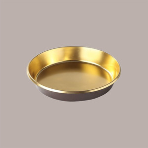 10-Bandeja Dorada Marrón Decorativa Charlotte Tiramisu Baba Profitterol 22 cm para Presentación y Almacenamiento - Product Image 1