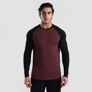 Men's Grey Season Tee with Maroon-Black Pattern Comfortable <b>Undershirt</b> - Product Image 1