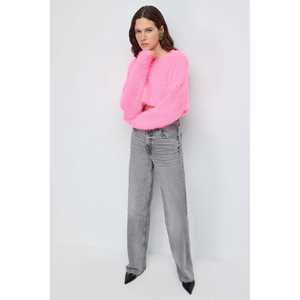 Suéter Corto Informal de Pelo Sintético para Mujer, con Estampado Floral, Talla XS, Cárdigan de Punto Transpirable para Otoño e Invierno con Logotipo Frontal - Product Image 4