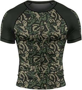 OEM Short Sleeve <b>Rashguard</b> Custom <b>BJJ</b> Compression Shirt for Jiu Jitsu and MMA Quick Dry and Breathable - Product Image 6