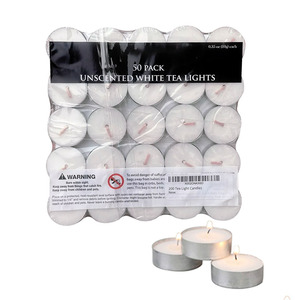 Candle Factory Wholesale White Color Unscented 8 Hour <strong>Tealight</strong> Long Burning Tea Light Candle for Decorative - Product Image 1