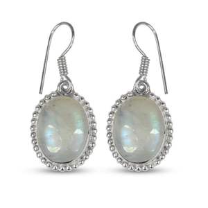 Pendientes Soha Agate Rainbow Moonstone para mujer, increíble calidad, chapado en plata, estilo clásico, ¡regalo de cumpleaños a la venta! - Product Image 4