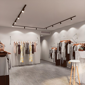 3線式アルミ製LEDトラックガイドレール、モダンデザイン、長さ1m、1.5m、2m、白/黒、小売店向け、CRI 90、3年保証 - Product Image 6