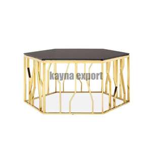 Mesa de Centro Decorativa Redonda de Metal Color Dorado, Diseño Moderno y Lujoso para Sala de Estar, Diseño Personalizado - Product Image 5