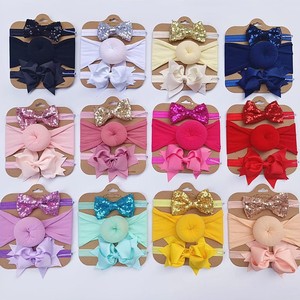 Bộ 3 băng đô tóc mềm mại, thời trang, có nơ và kim tuyến dành cho trẻ sơ sinh, trẻ nhỏ, unisex - Product Image 2