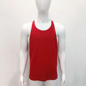 Custom OEM <b>Maroon</b> Red Men High Neck Muscle Fit Sleeveless T-Shirt Split Hem Gym Tank <b>Top</b> - Product Image 6