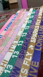 Sangles de sac en perles de rocaille YELLOW JACKET en or blanc personnalisées, accessoires de mode pour sac à main, sangle perlée - Product Image 5